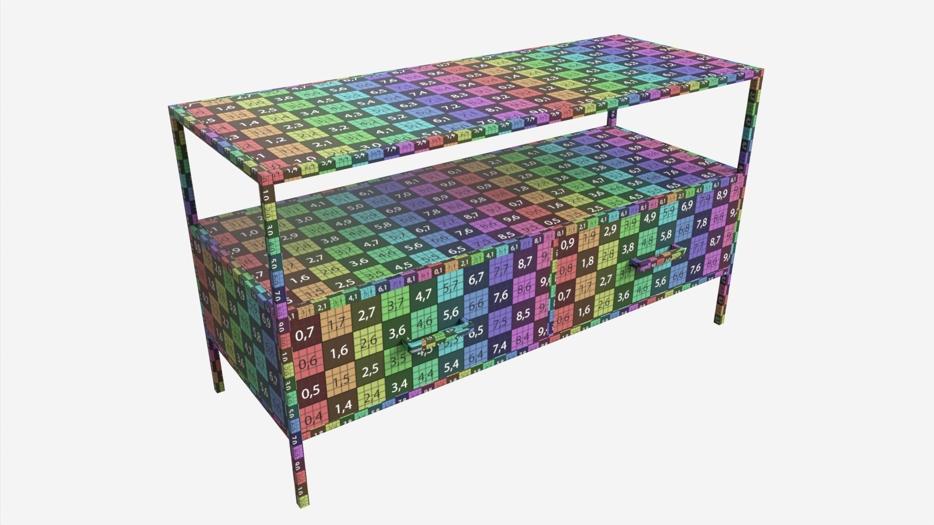 TV table Seaford 01 3D model_7