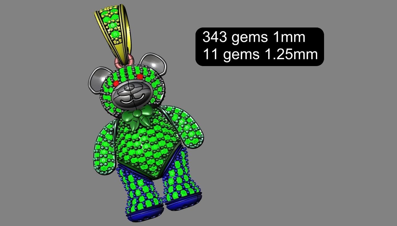 Teddy bear 2 3D print model_3