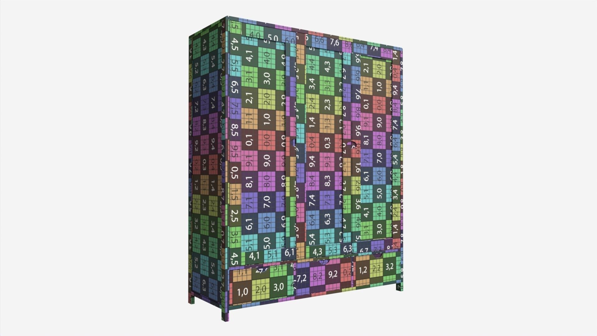 Wardrobe 3 Door Ercol Bosco 3D model_7