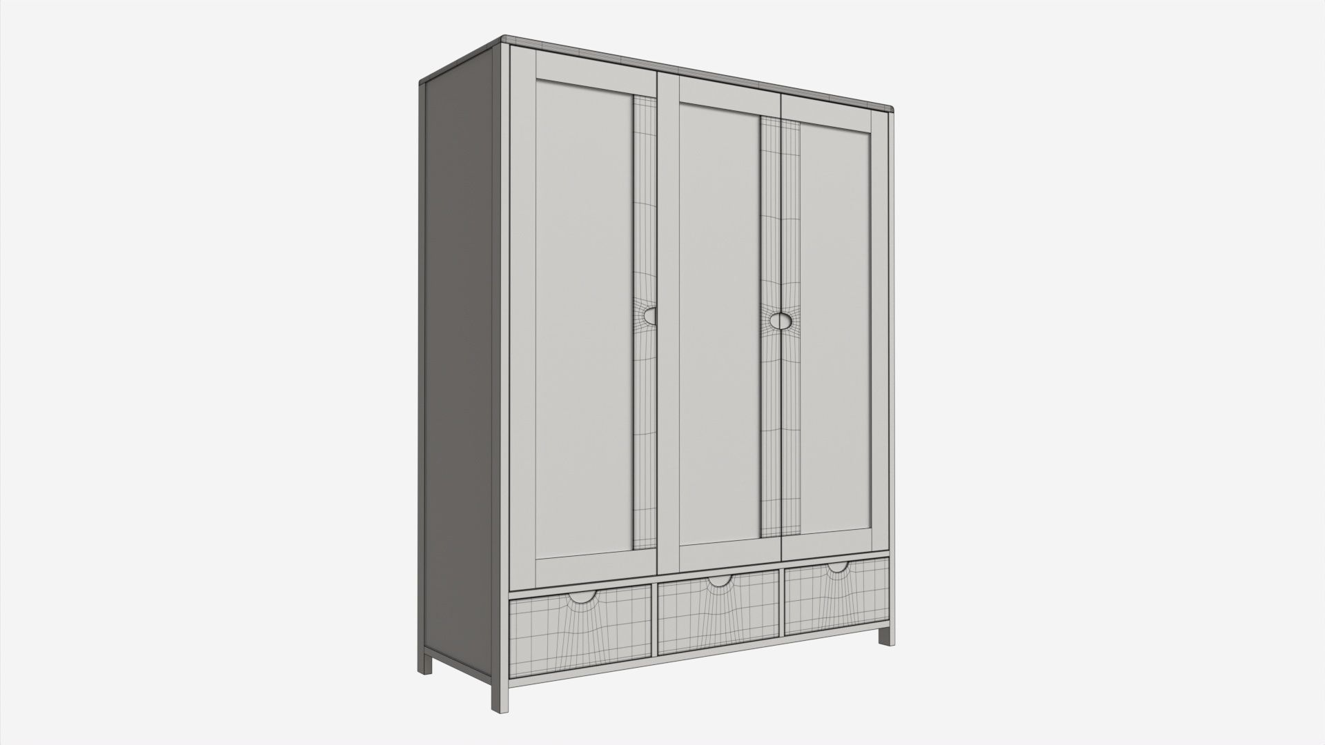 Wardrobe 3 Door Ercol Bosco 3D model_6