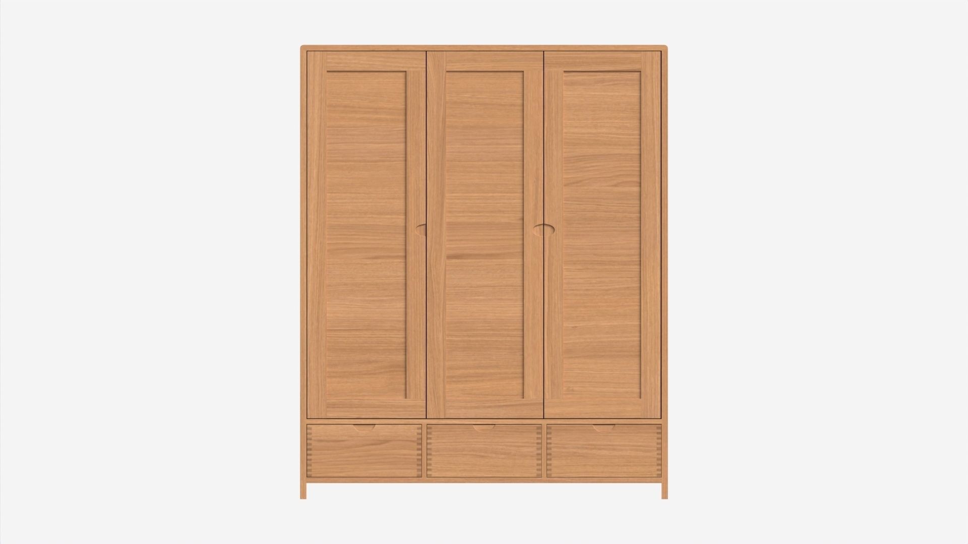 Wardrobe 3 Door Ercol Bosco 3D model_4