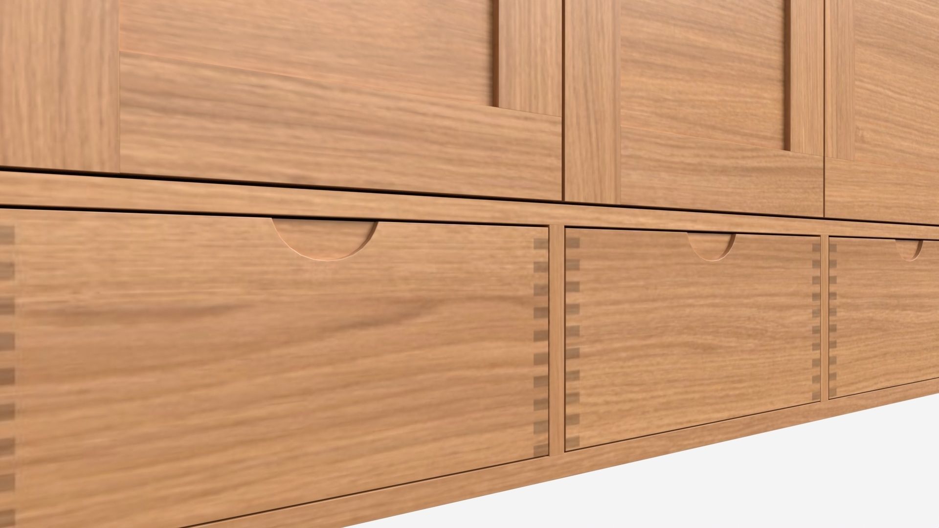 Wardrobe 3 Door Ercol Bosco 3D model_3