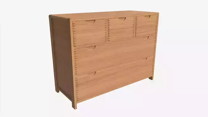 Wide Chest 5 Drawer Ercol Bosco 3D model