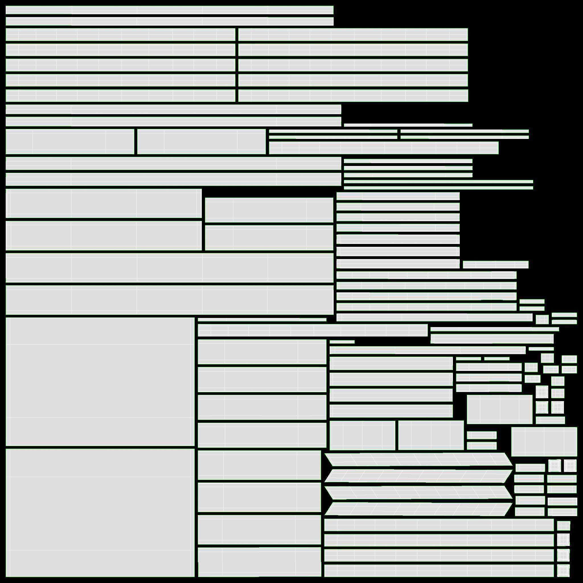 Wood Computer Writing Desk 3D model_10