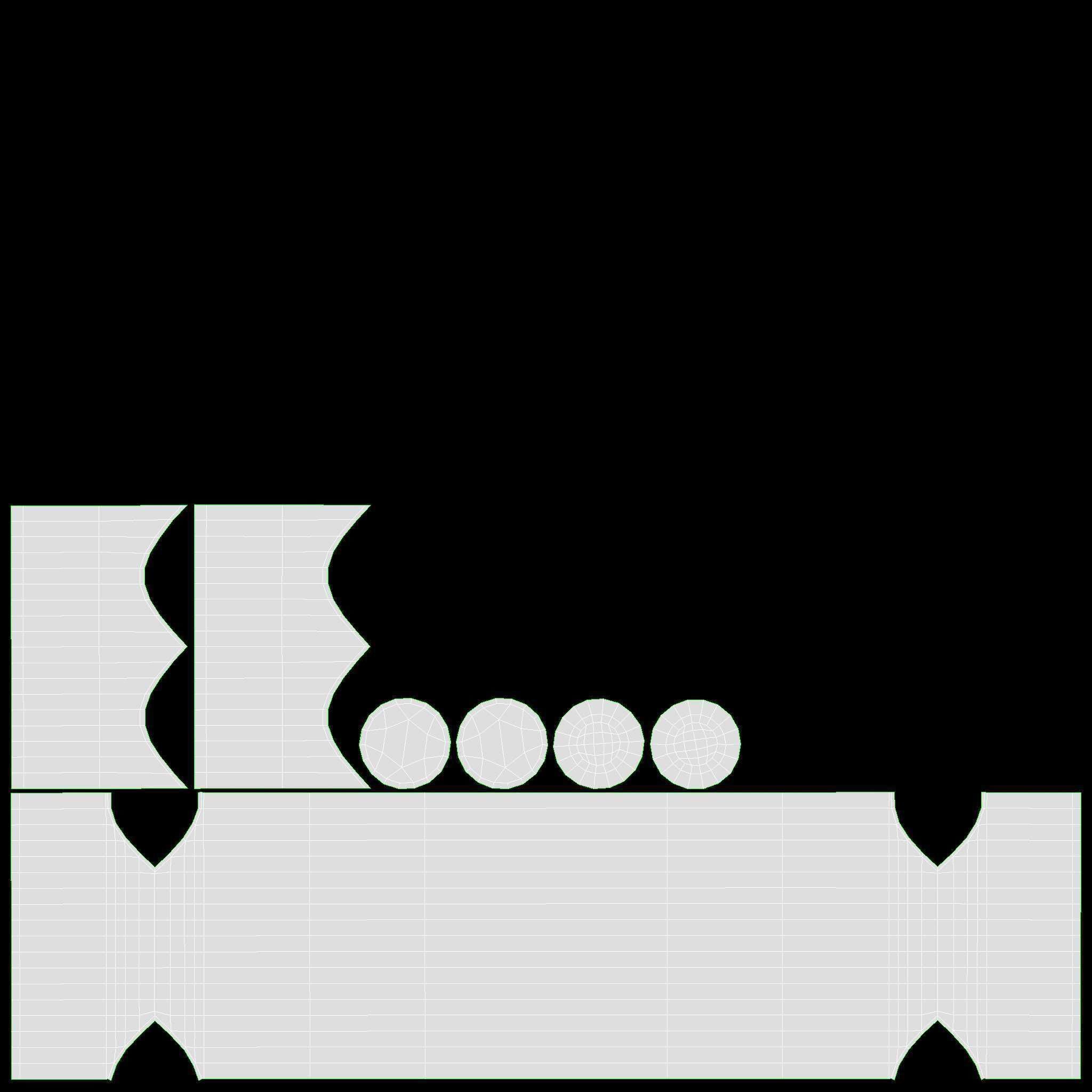 Wood Computer Writing Desk 3D model_8