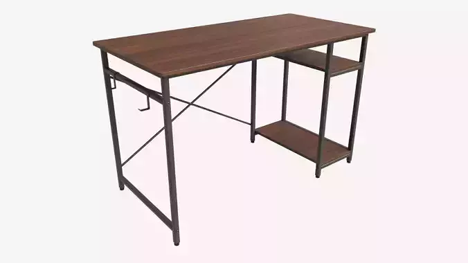 Writing Computer Desk with 2 Shelves