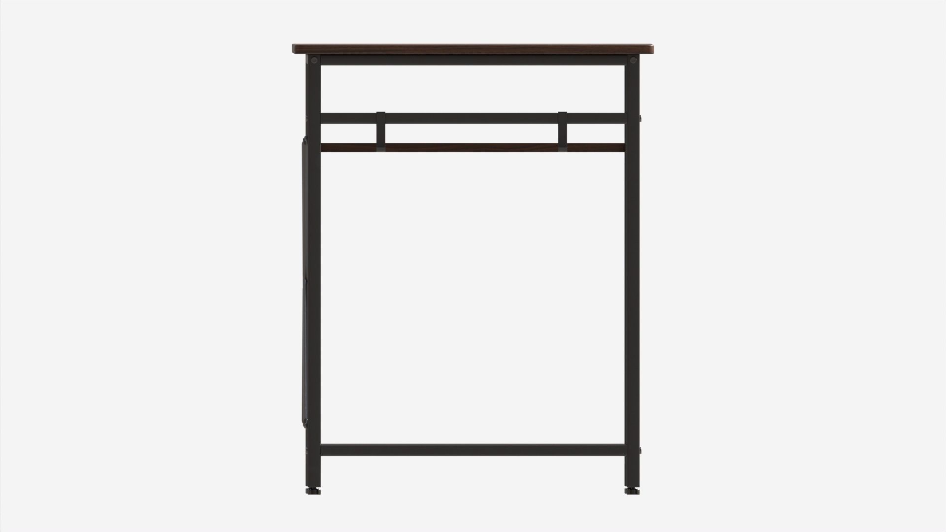 Writing Computer Desk with 2 Shelves 3D model_5
