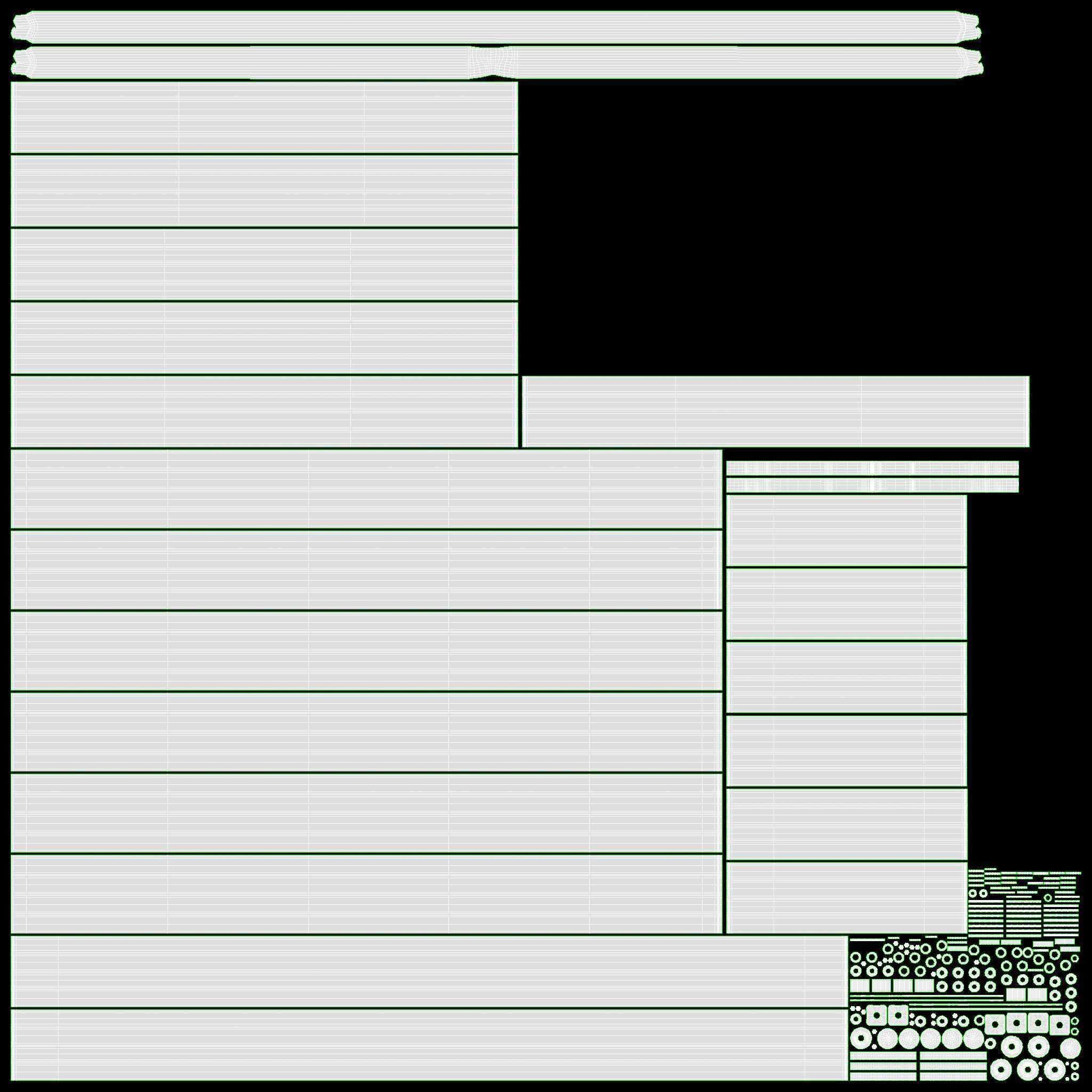 Writing Computer Desk with 2 Shelves 3D model_8