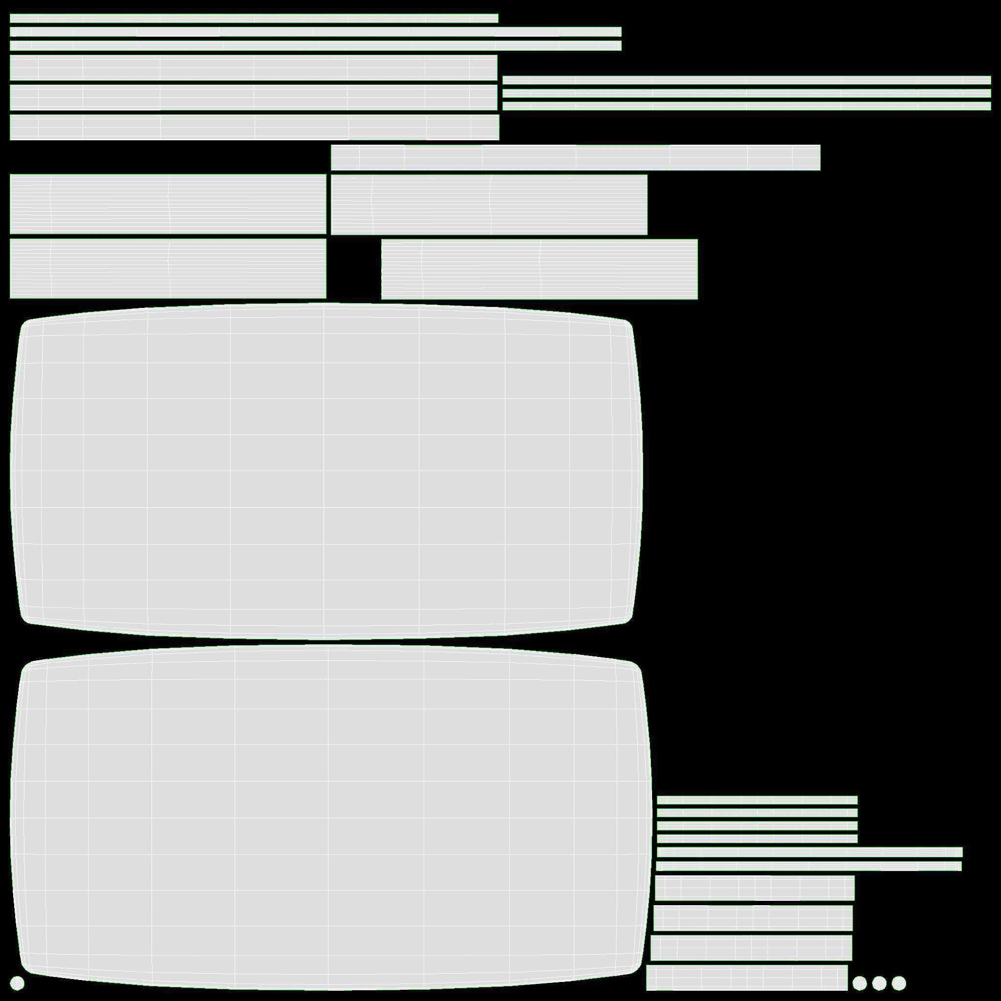 Dining set Nagano table 6 chairs 3D model_10