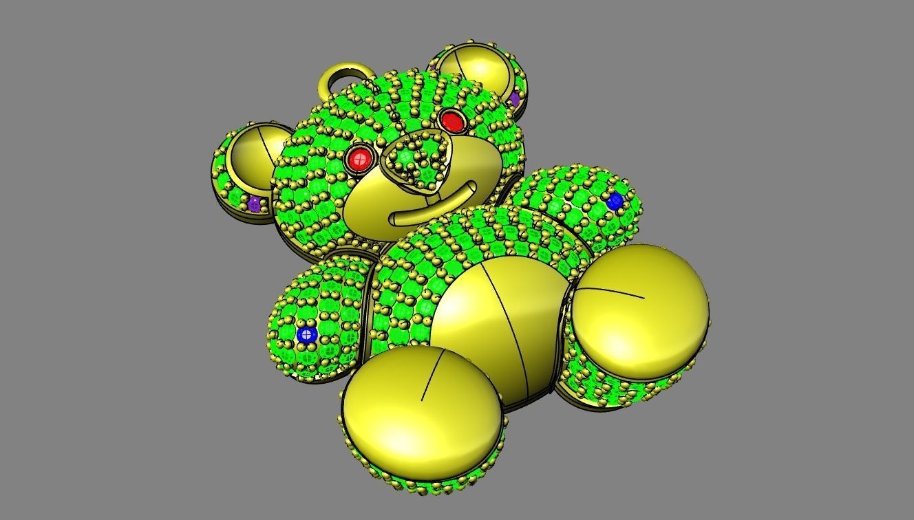 Teddy bear 3D print model_5