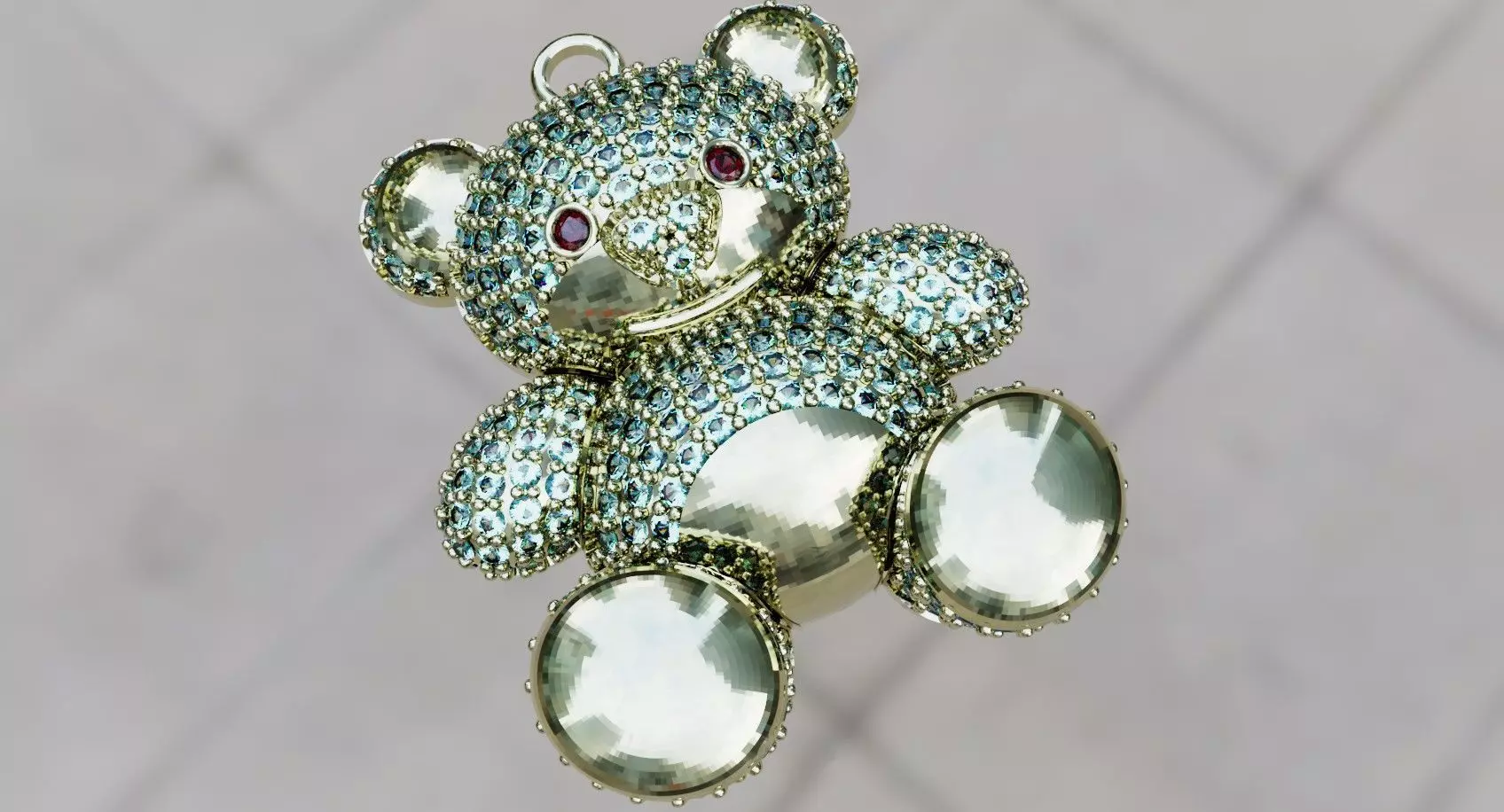 Teddy bear 3D print model_0