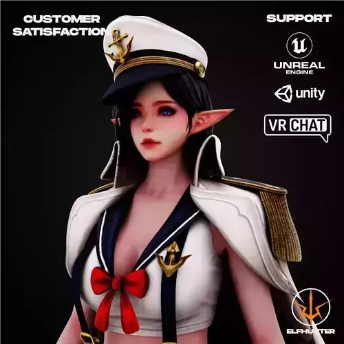 EXCLUSIVE ELF HUNTER ELF HUNTER EDITION RIGGED CHARACTER ELF SEA Low-poly 3D model