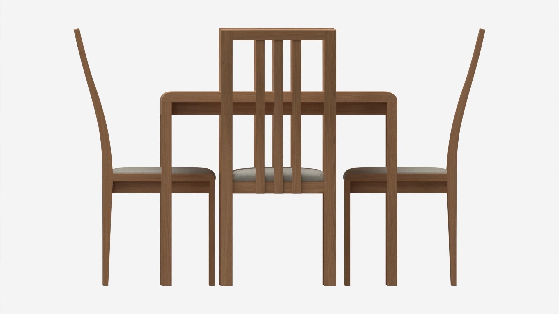 Dining Table with Chairs Ercol Bosco 3D model_6