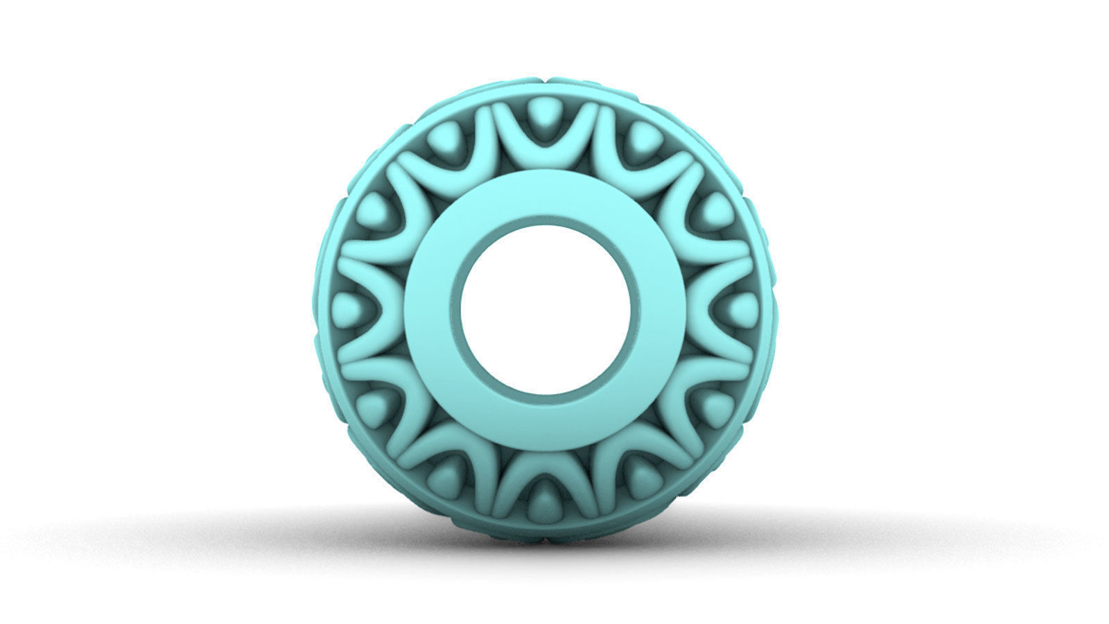 Bead For Charm Bracelet - Scroll Design - 4 hole sizes 3D print model_9