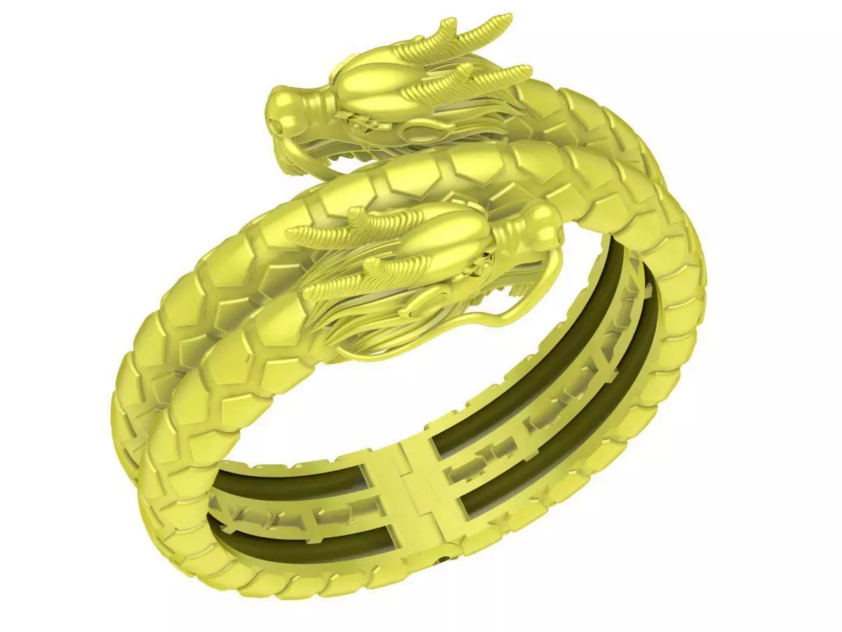 Dragon Wrap Ring for Men 4164 3D print model