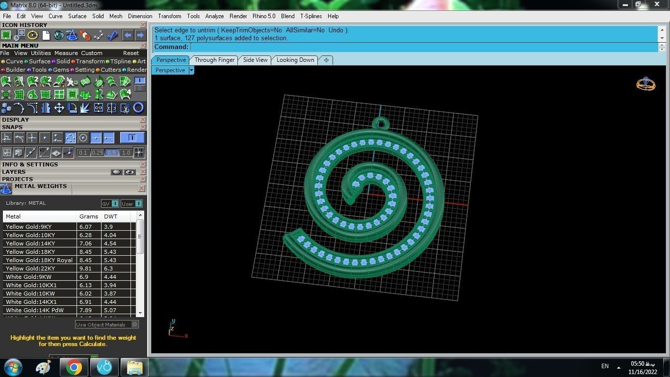 Spiral Pendant 3D print model_9
