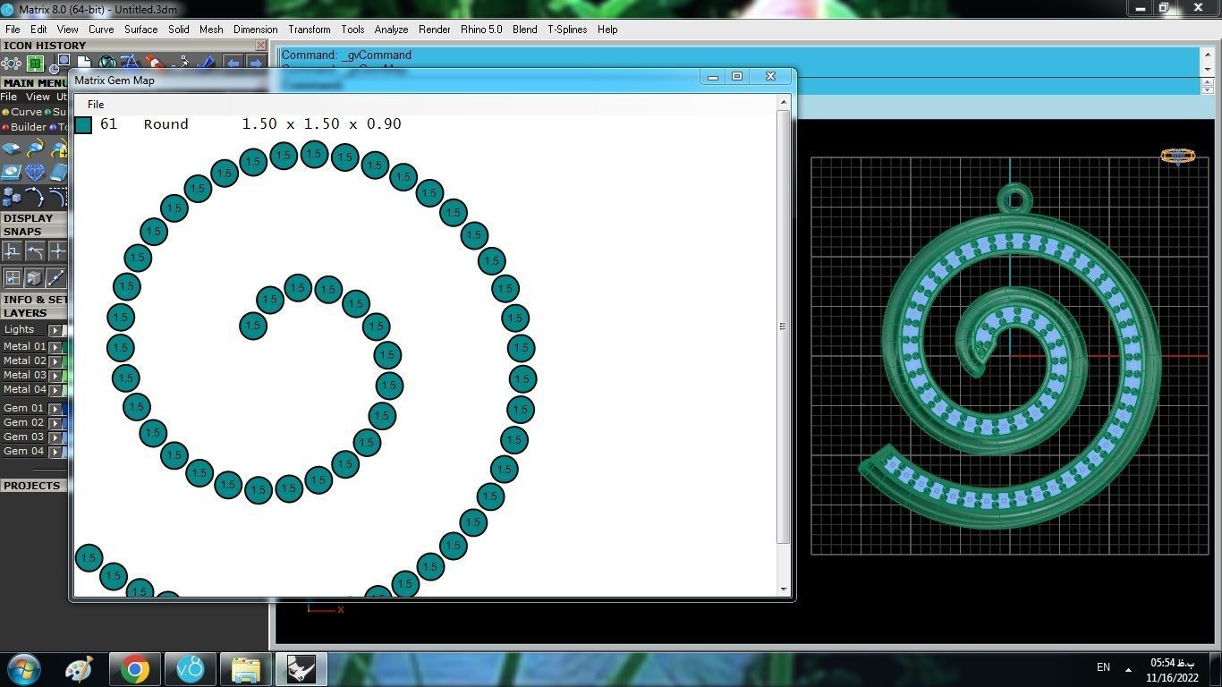 Spiral Pendant 3D print model_6