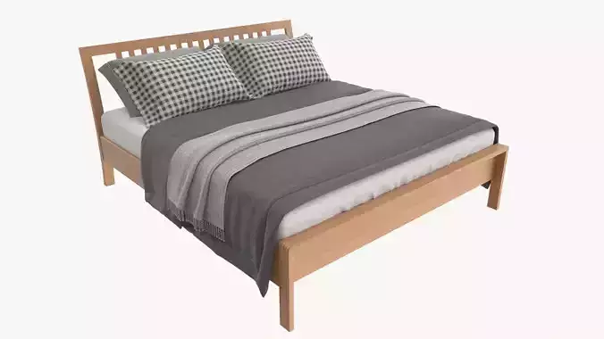 Super Kingsize Bed Ercol Bosco 3D model