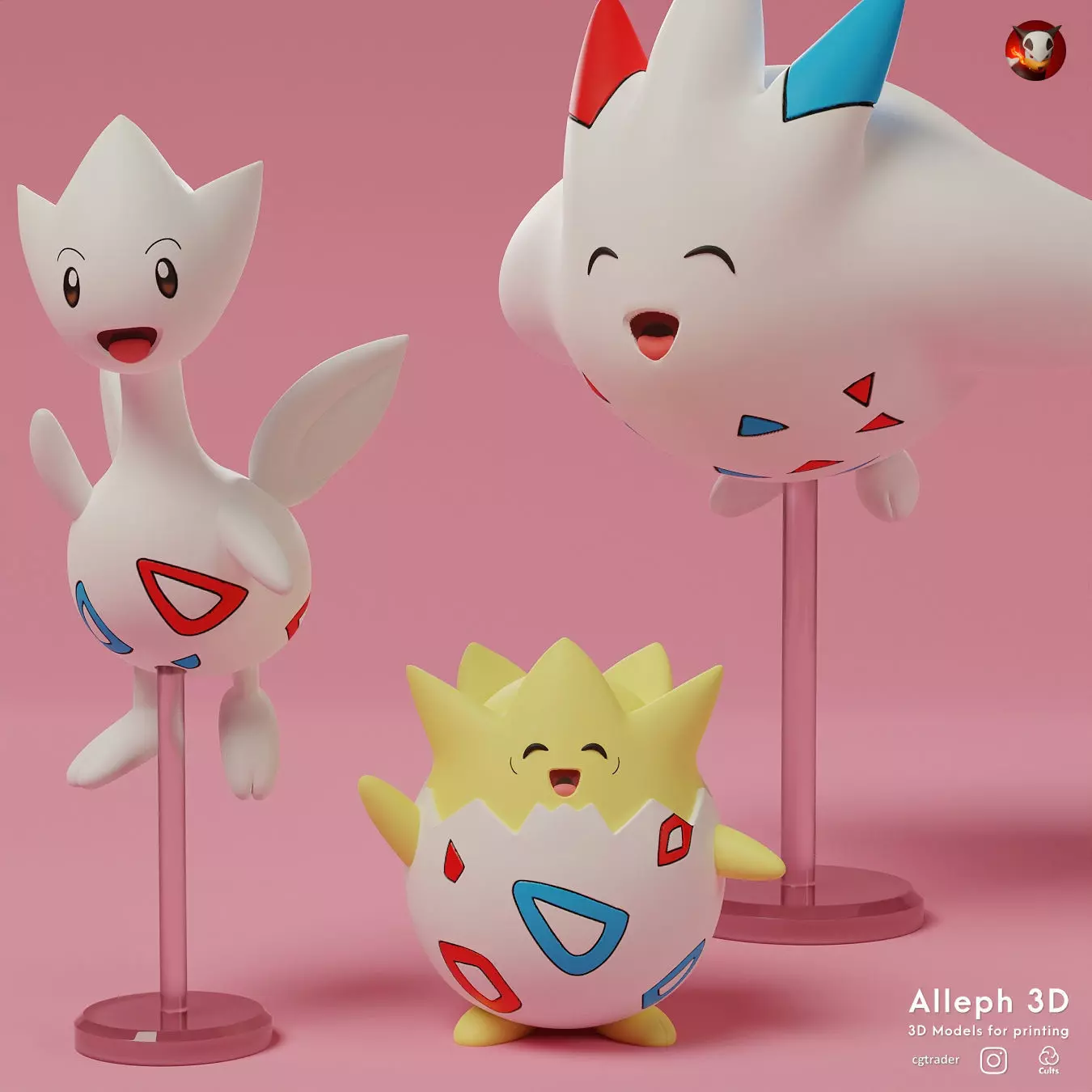 pokemon togepi evolution pack 3D print model_0
