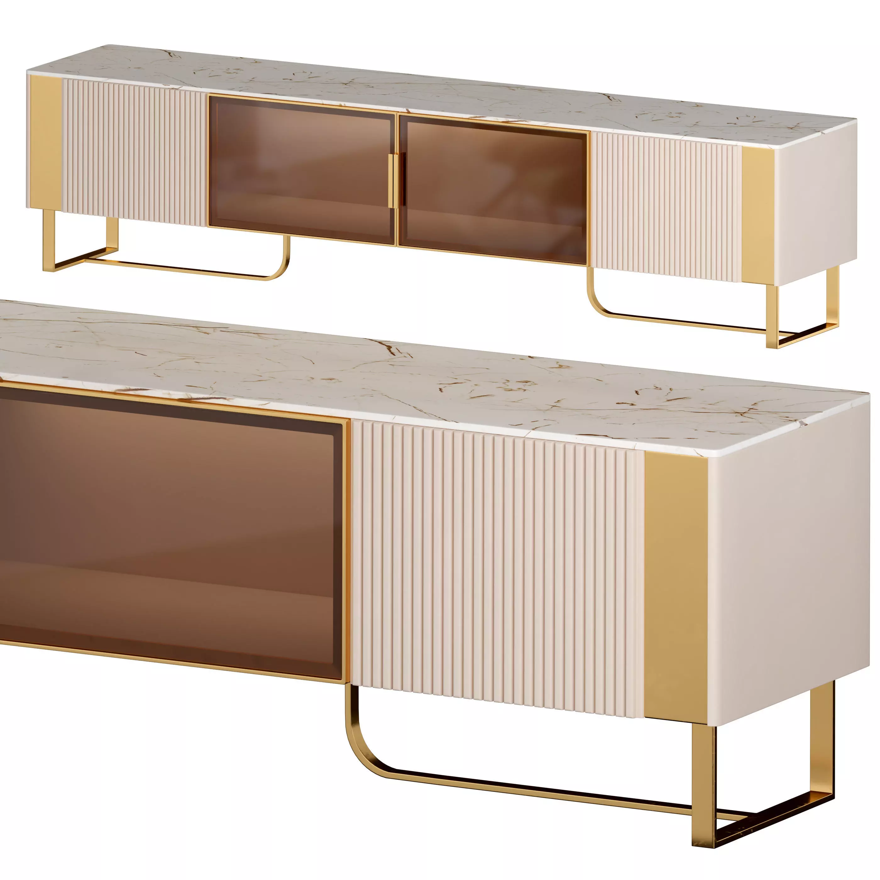 Modern Luxury TV Stand 3D model_0