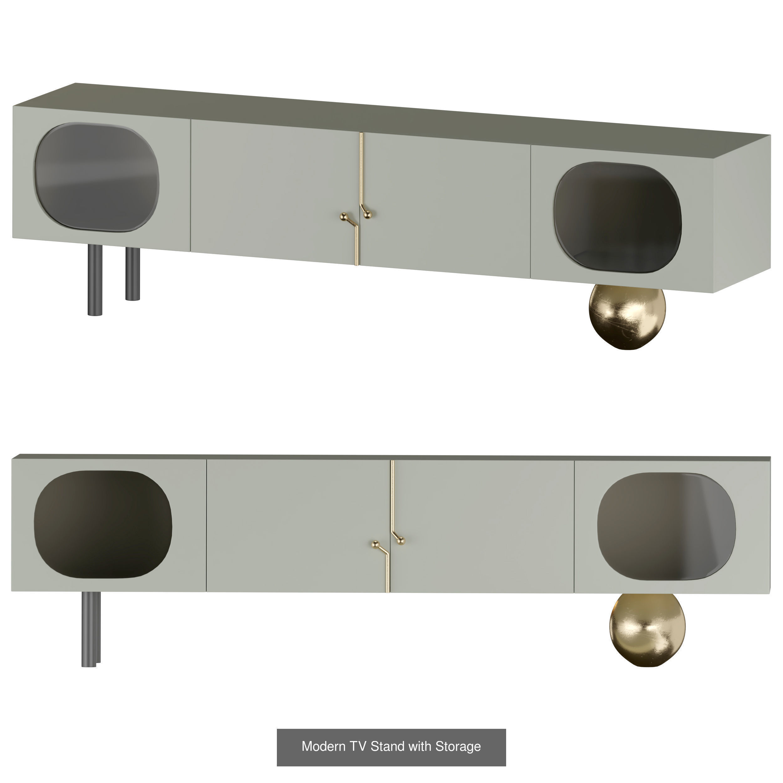 tv stand 3D Model Collection_1