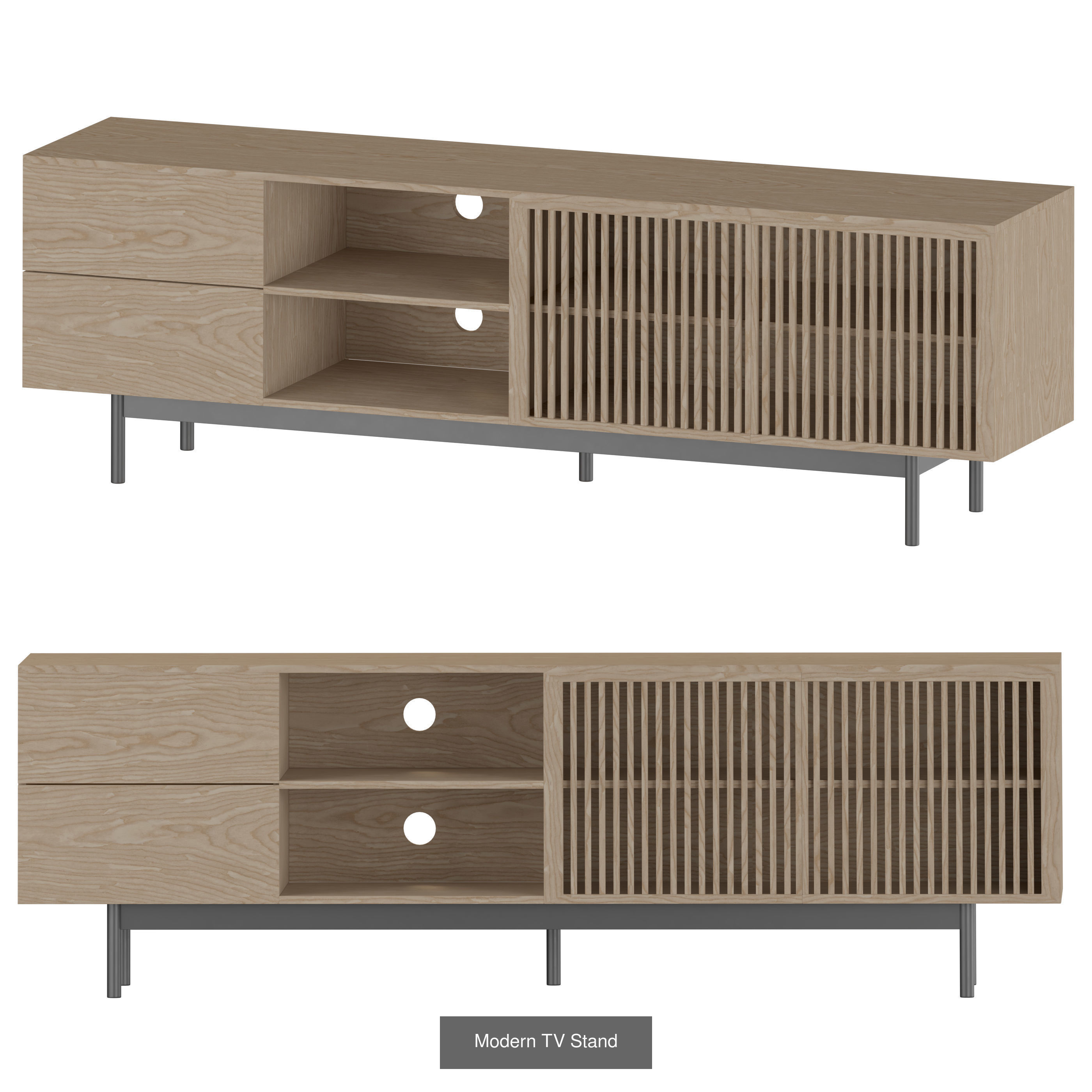 tv stand 3D Model Collection_6