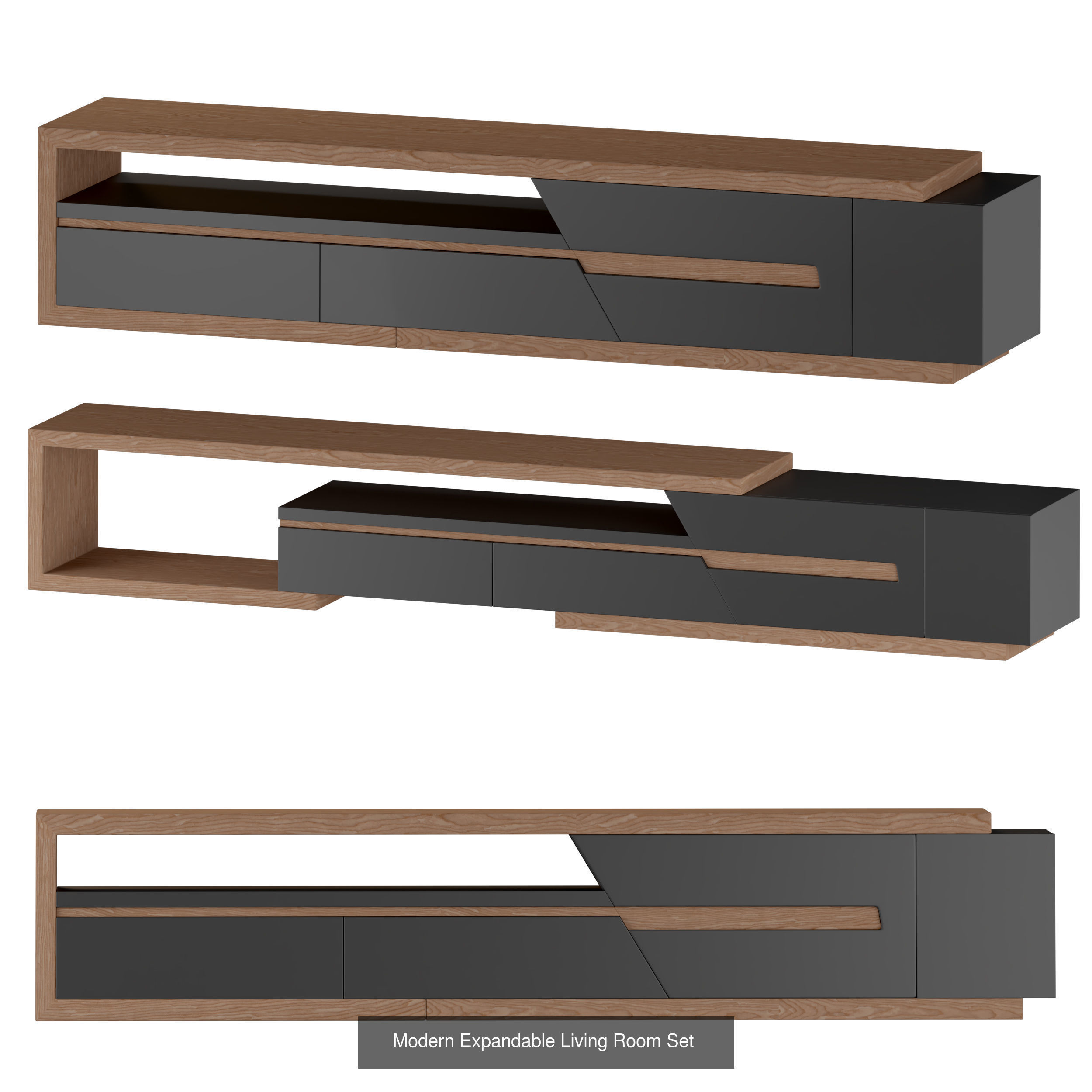 tv stand 3D Model Collection_2