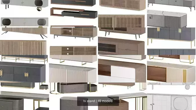 tv stand 3D Model Collection