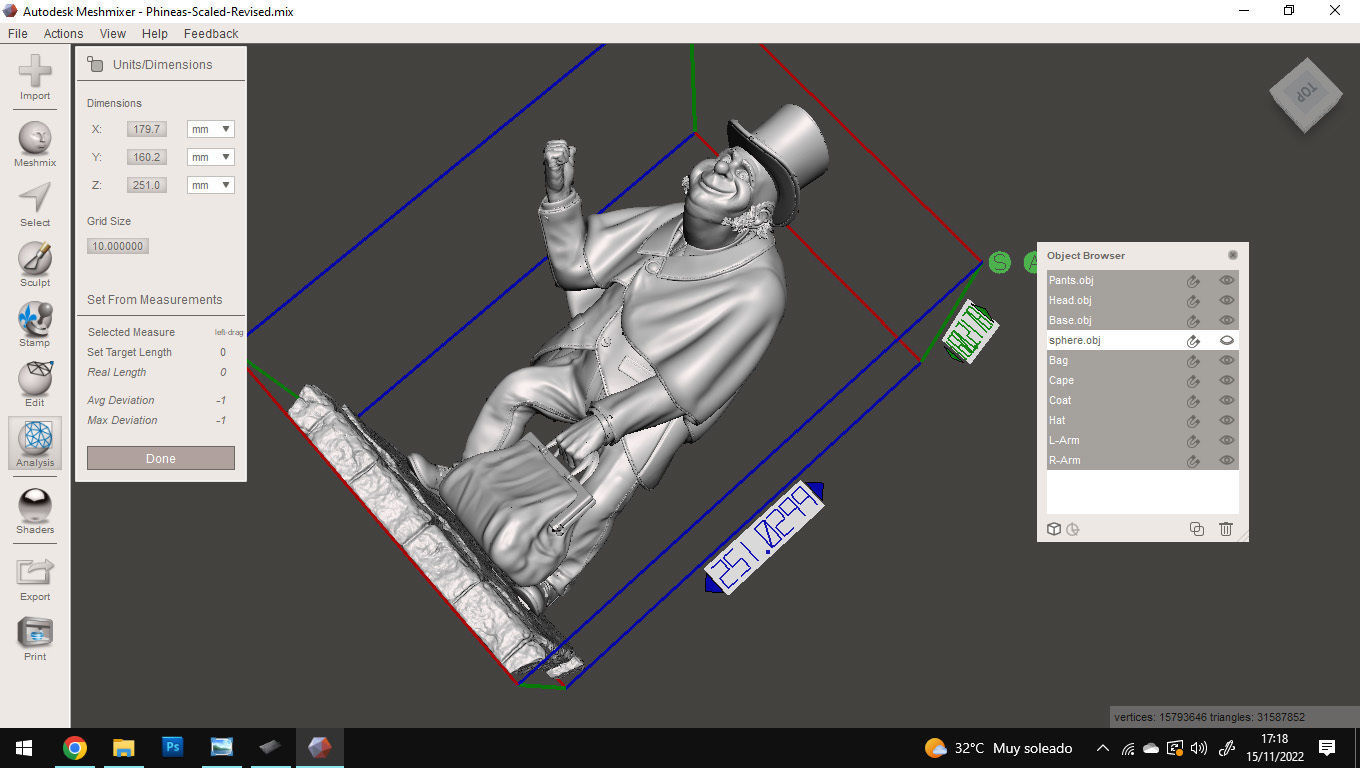 Haunted Mansion Phineas The Traveler Ghost 3D Printable Sculpt 3D print model_22