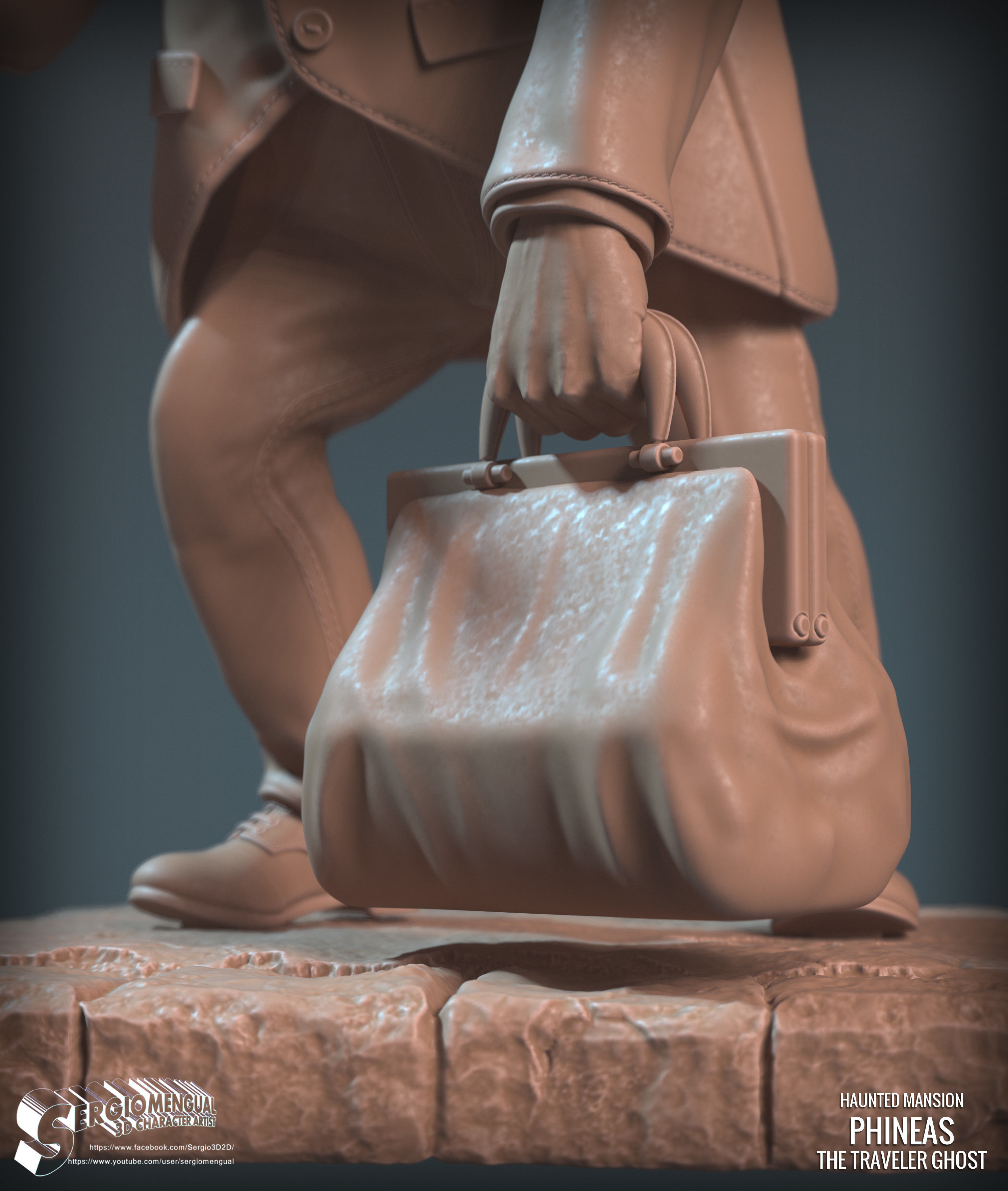 Haunted Mansion Phineas The Traveler Ghost 3D Printable Sculpt 3D print model_21