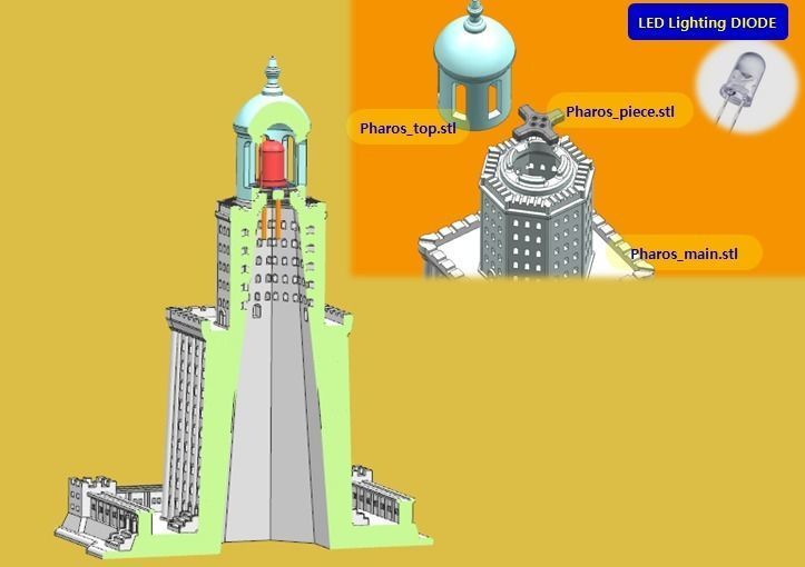 Lighthouse of Alexandria 3D print model_1