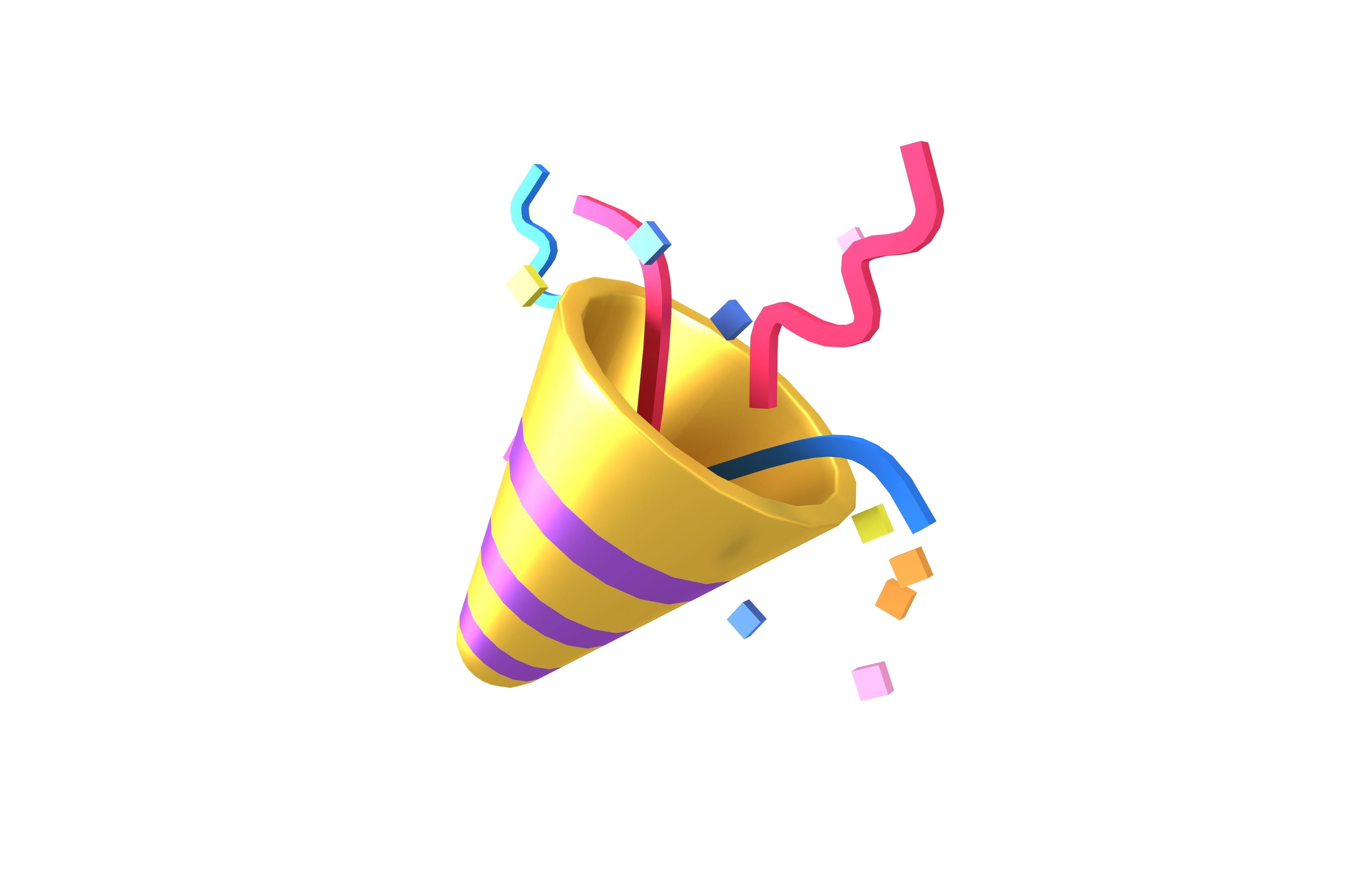 Party Popper v1 005 Low-poly 3D model_3