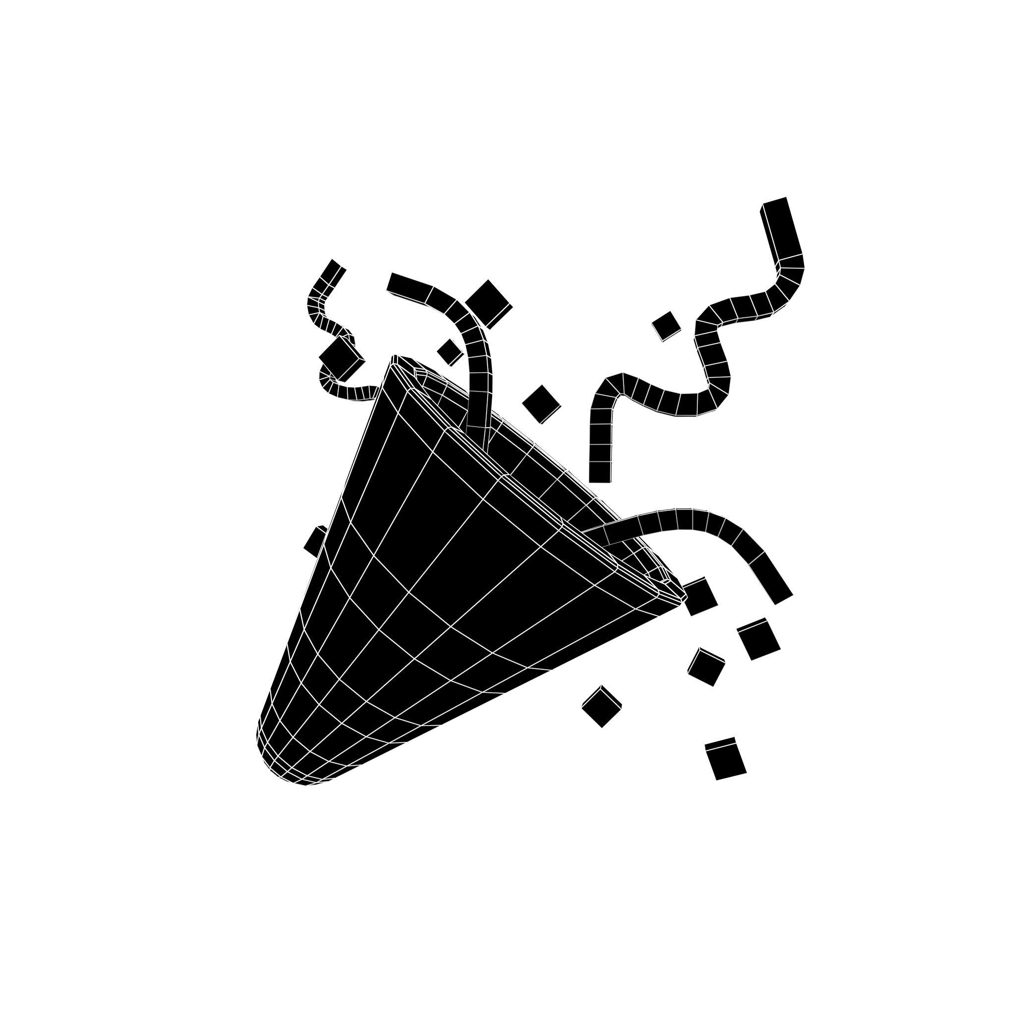 Party Popper v1 005 Low-poly 3D model_4