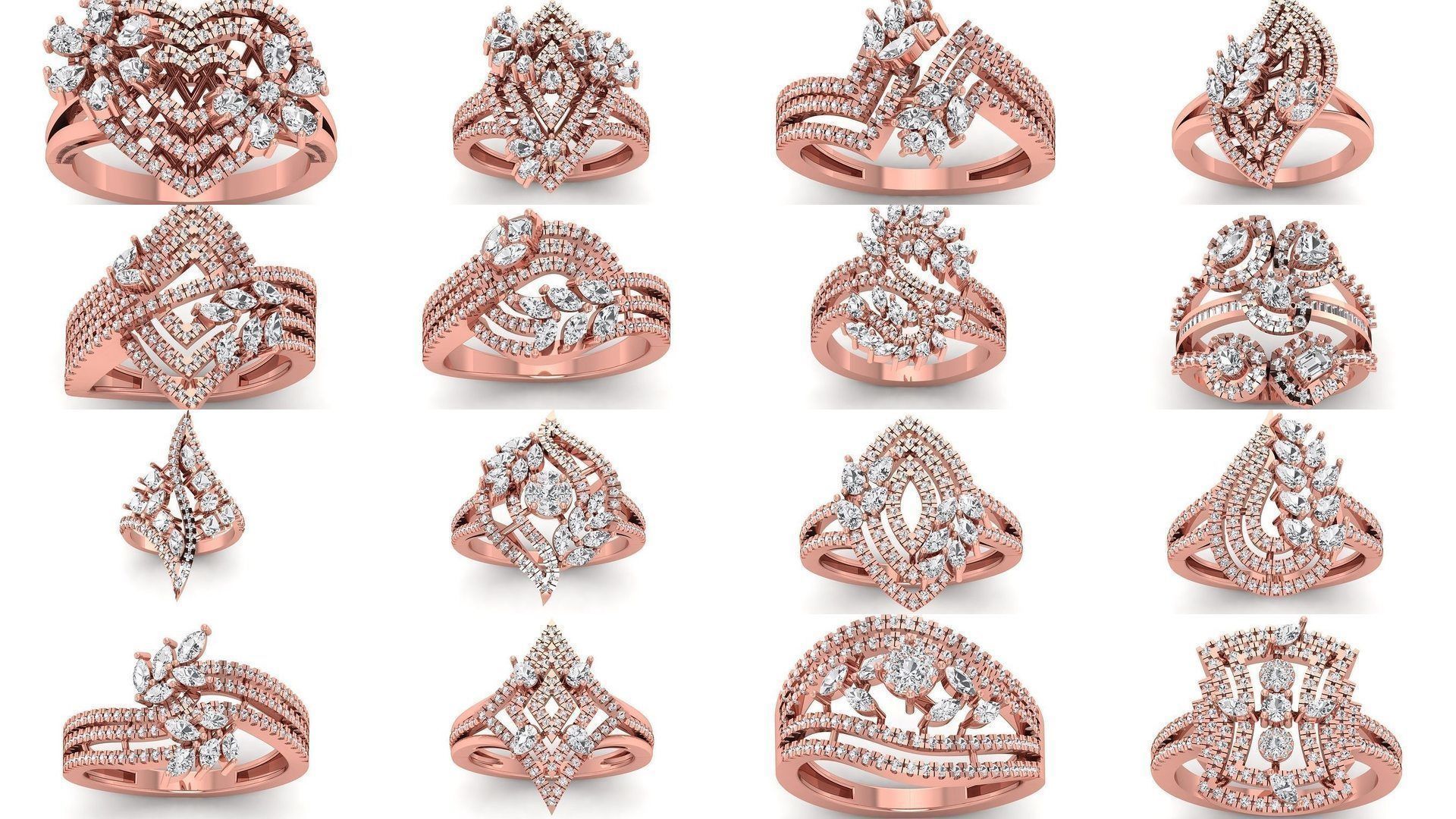 110 Solitaire Engagement Wedding Women Bridal Rings Collection _5