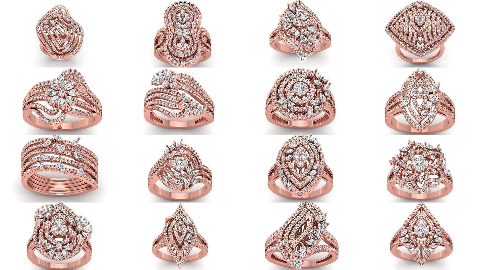 110 Solitaire Engagement Wedding Women Bridal Rings Collection _3