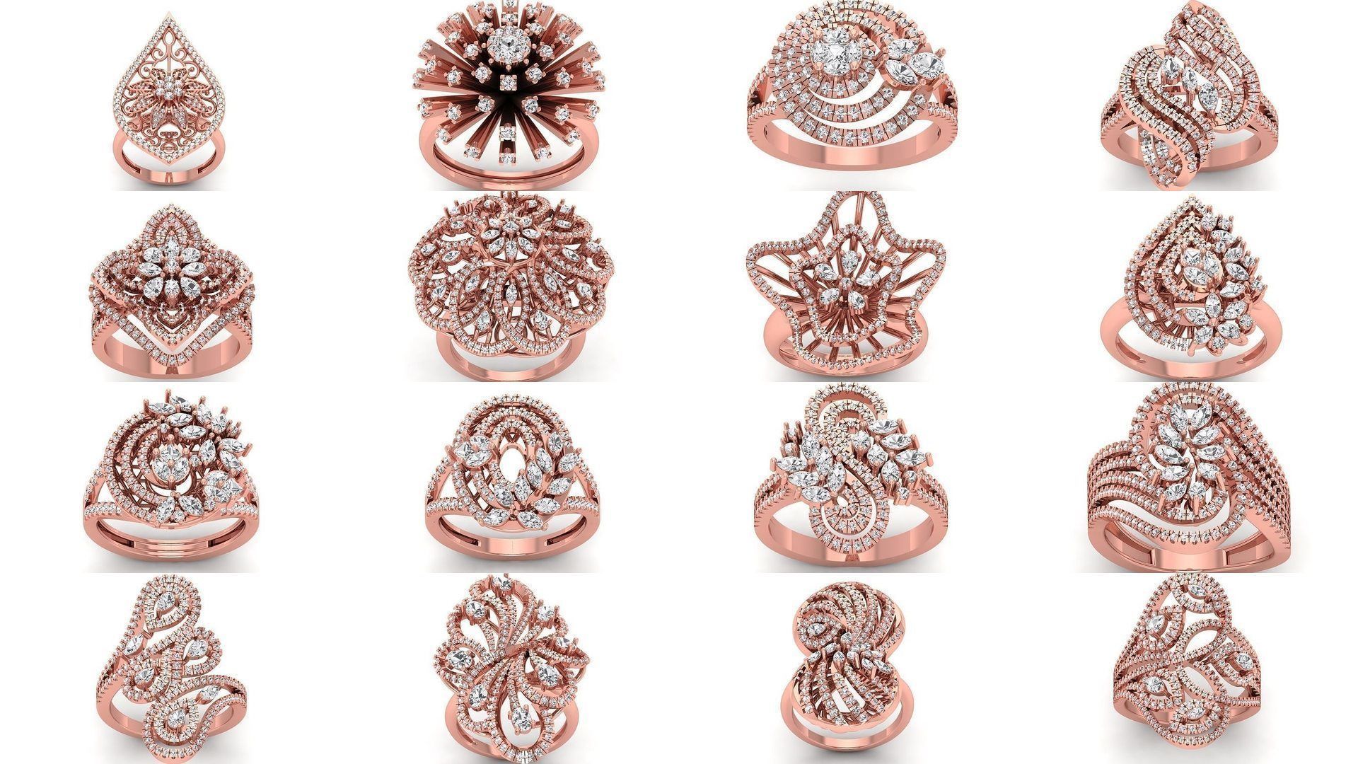 110 Solitaire Engagement Wedding Women Bridal Rings Collection _1