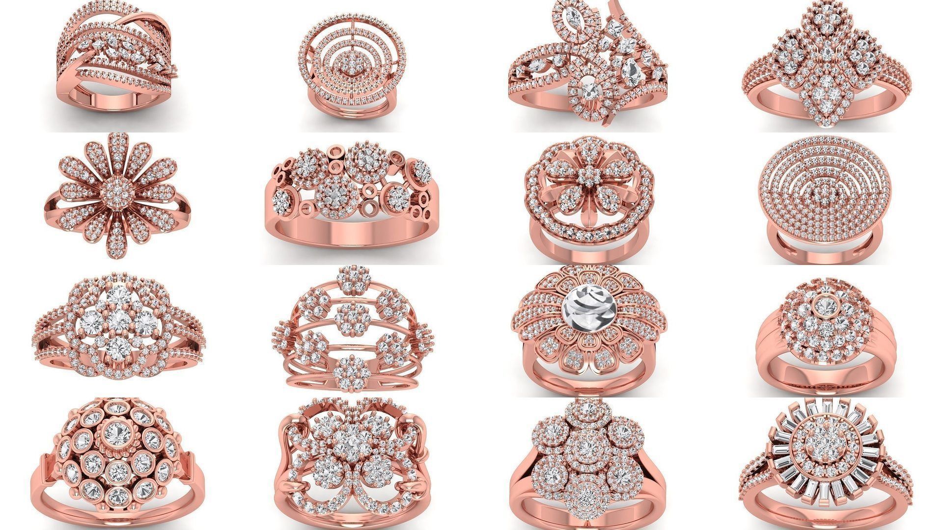 110 Solitaire Engagement Wedding Women Bridal Rings Collection _7
