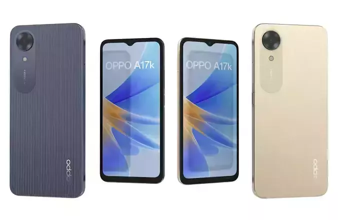Oppo A17k Blue And Gold