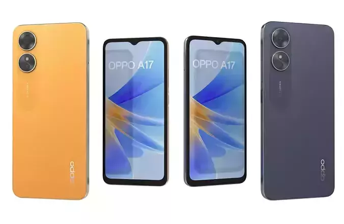 Oppo A17 Blue And Gold