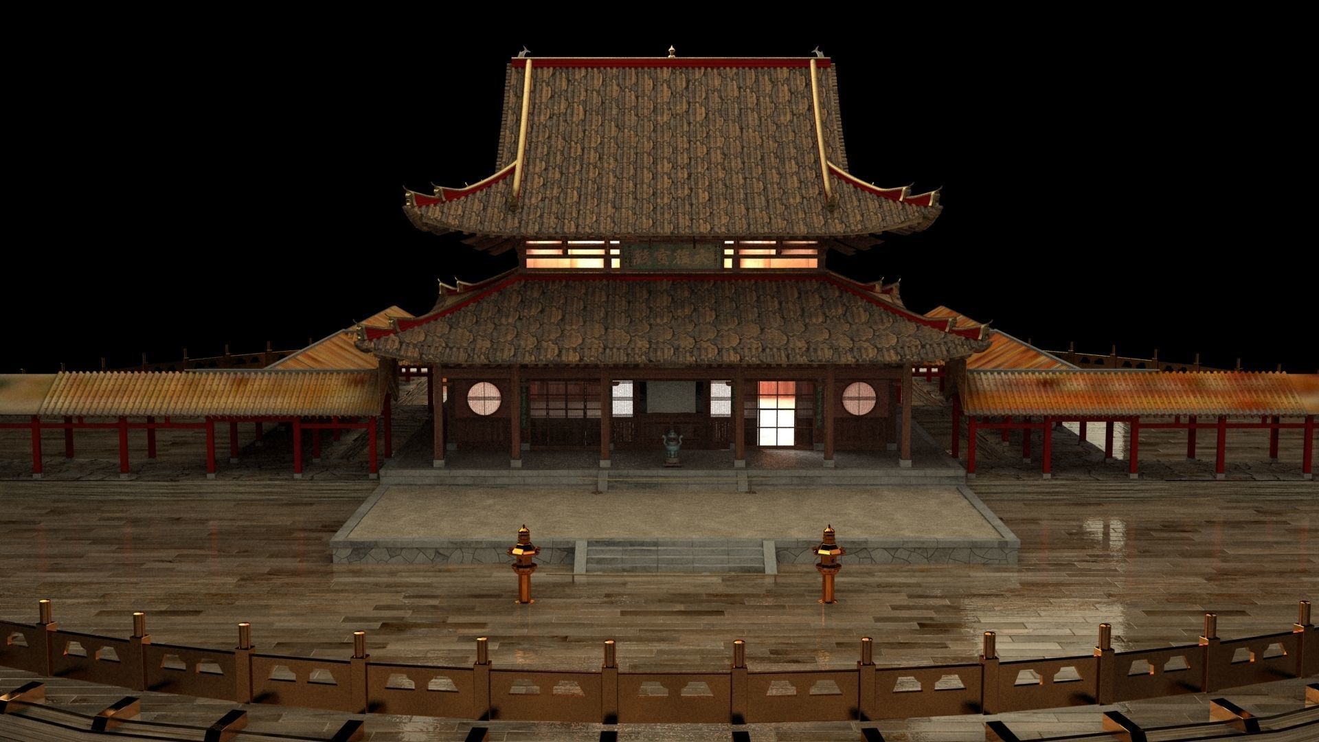 Chinese ancient house 3D model_3