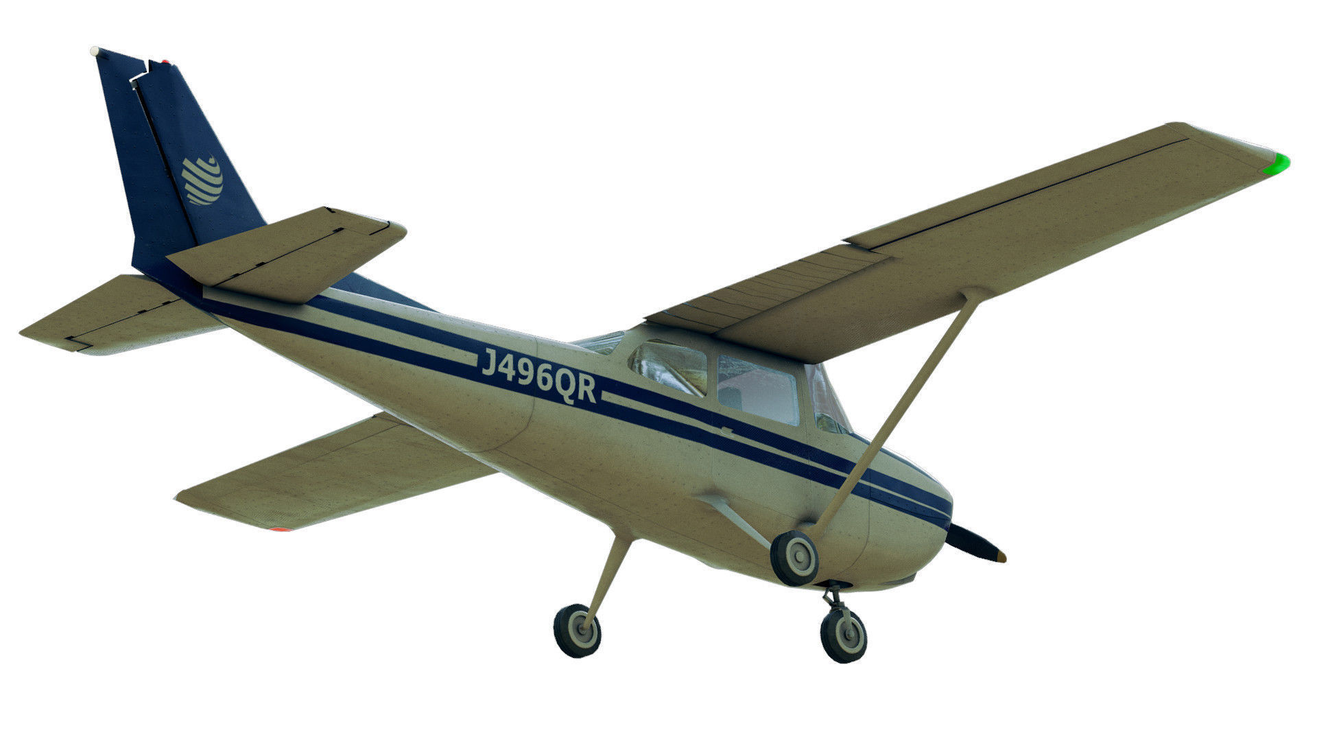 Light Airplane Low-poly 3D model_37