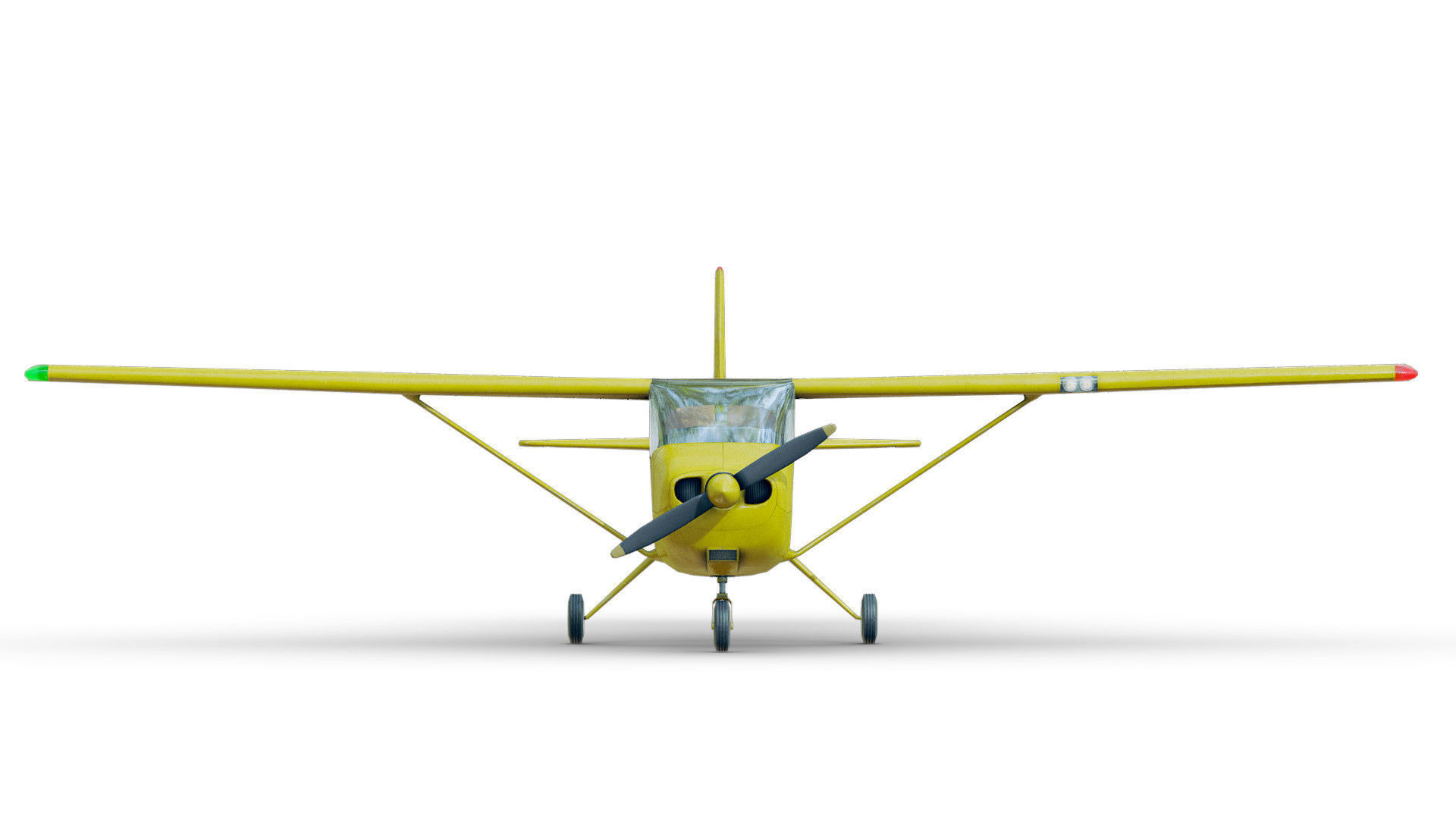 Light Airplane Low-poly 3D model_29