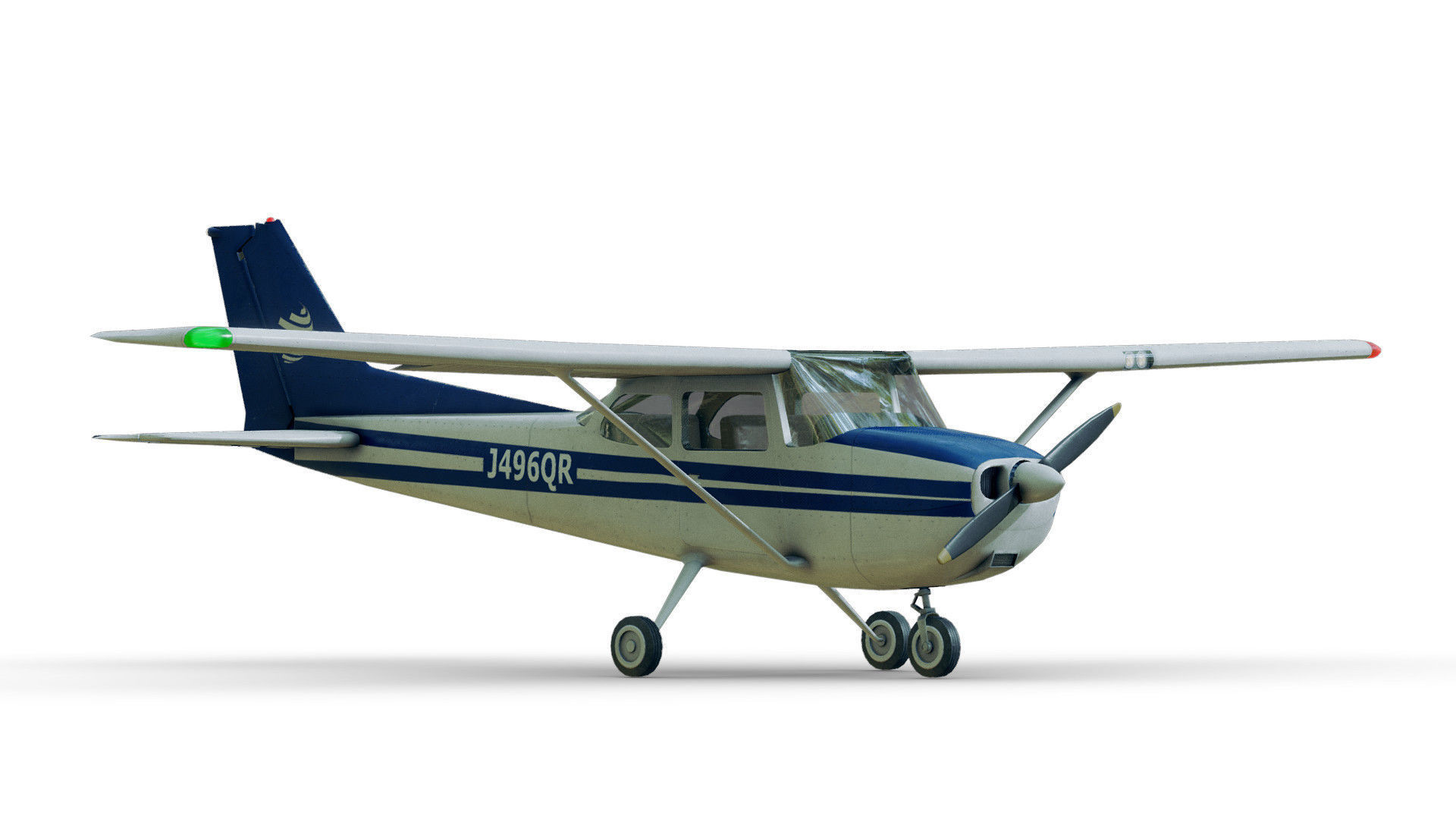 Light Airplane Low-poly 3D model_34