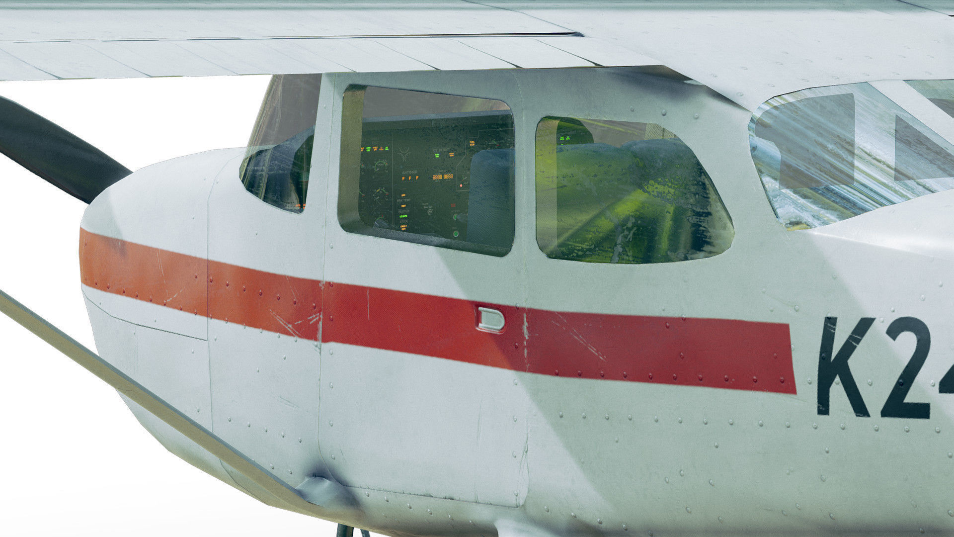 Light Airplane Low-poly 3D model_26