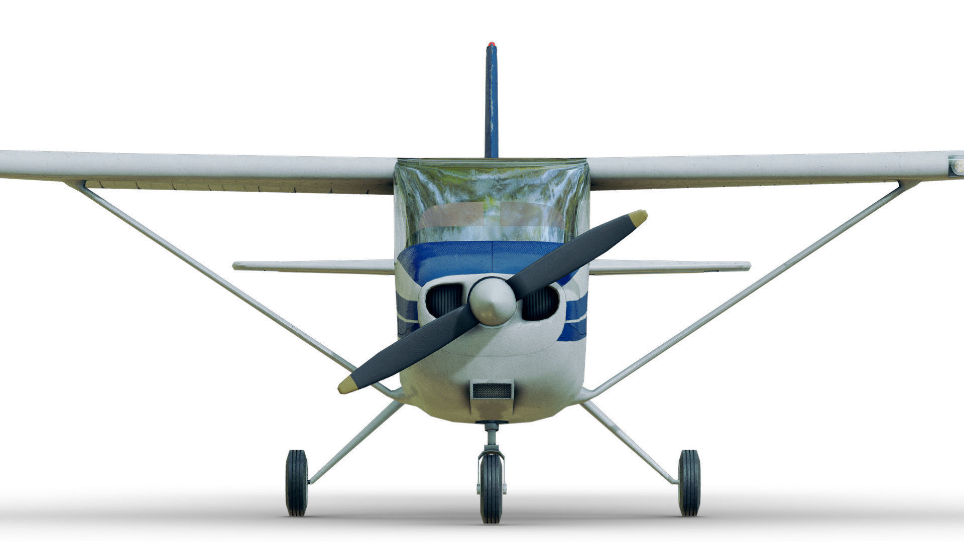 Light Airplane Low-poly 3D model_35