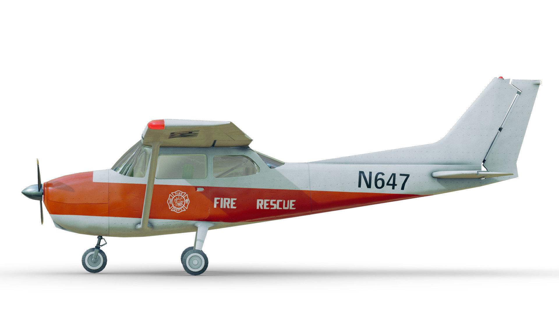 Light Airplane Low-poly 3D model_21