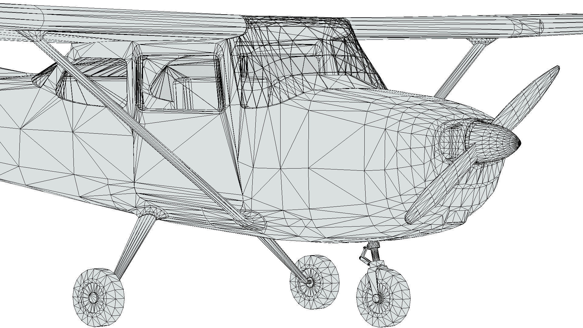 Light Airplane Low-poly 3D model_44