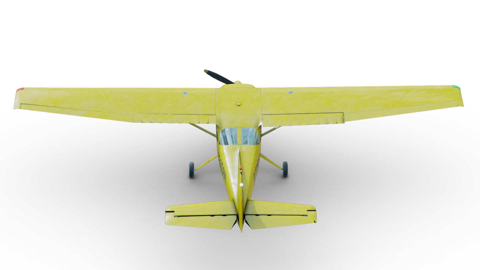 Light Airplane Low-poly 3D model_39