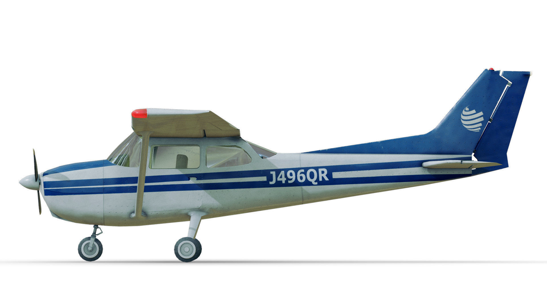 Light Airplane Low-poly 3D model_31