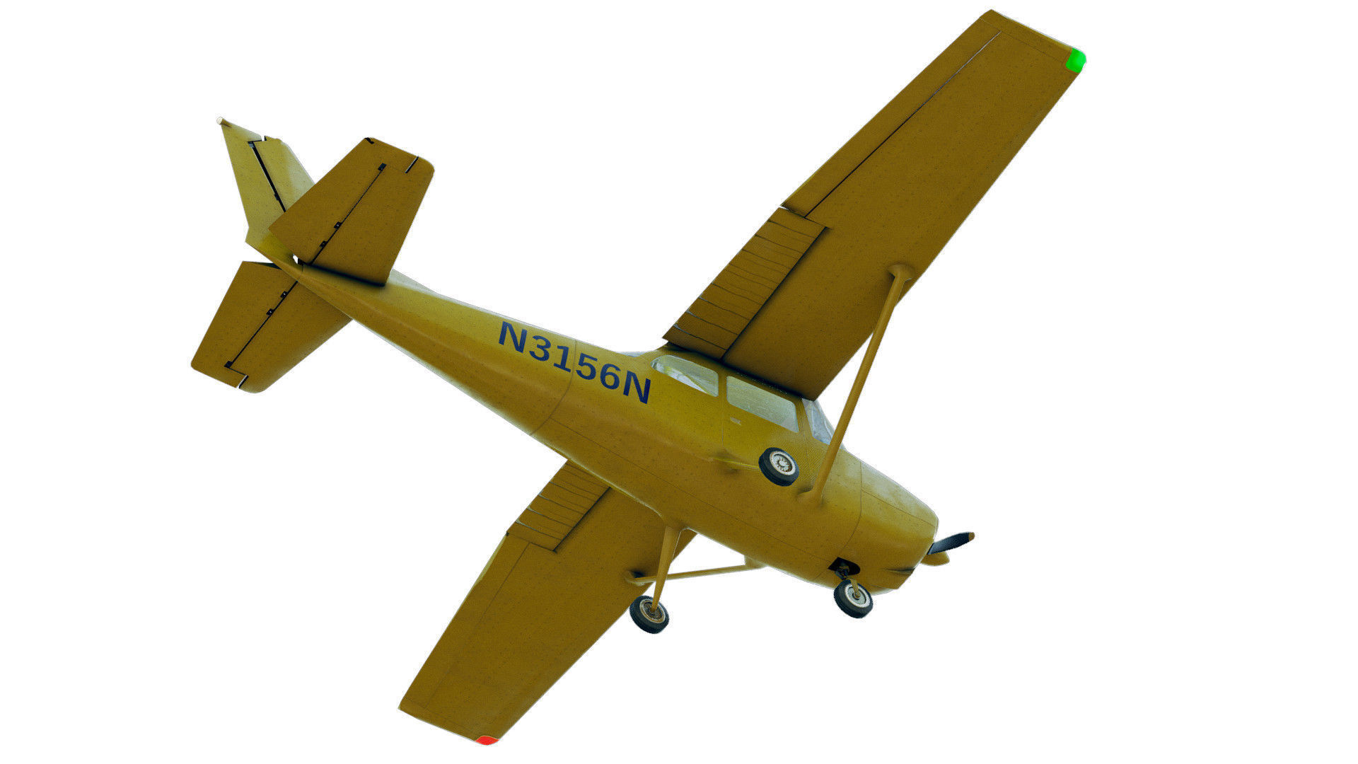 Light Airplane Low-poly 3D model_38